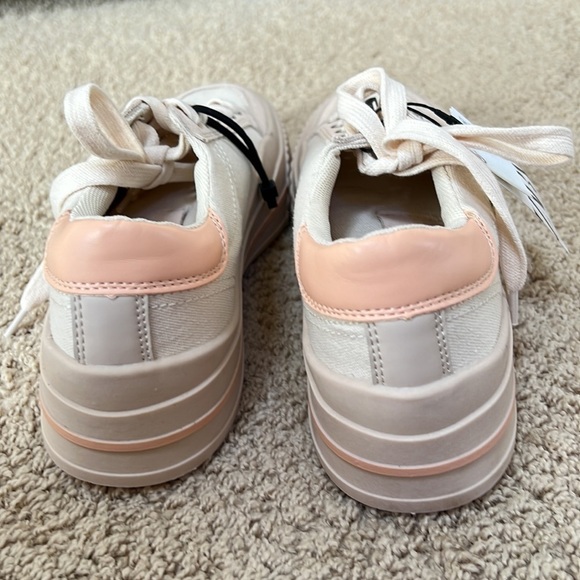 New! Zara canvas and suede beige sneakers. SZ 41/10. - Picture 4 of 9